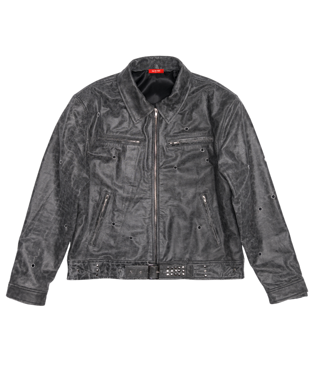Bullet Hole Leather Jacket