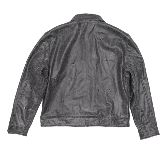 Bullet Hole Leather Jacket