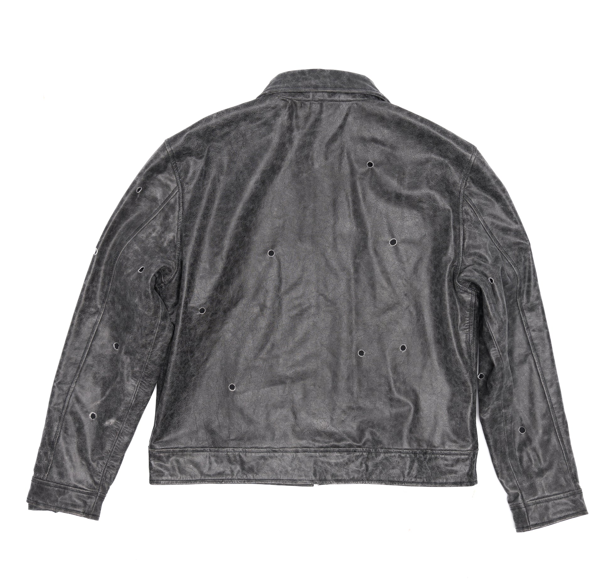 Bullet Hole Leather Jacket