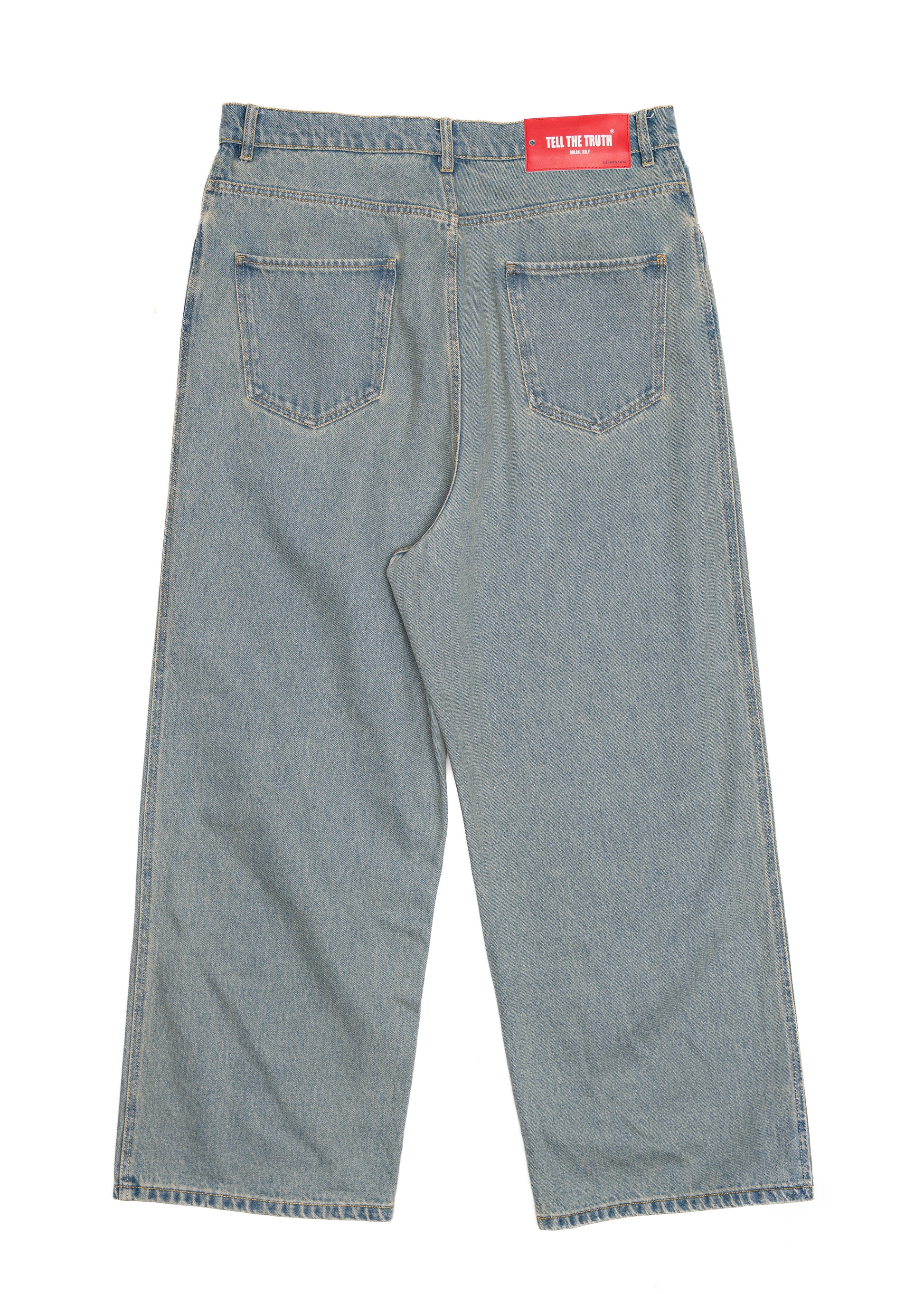 Honey Blue Vintage Wash Denim Baggy Pants