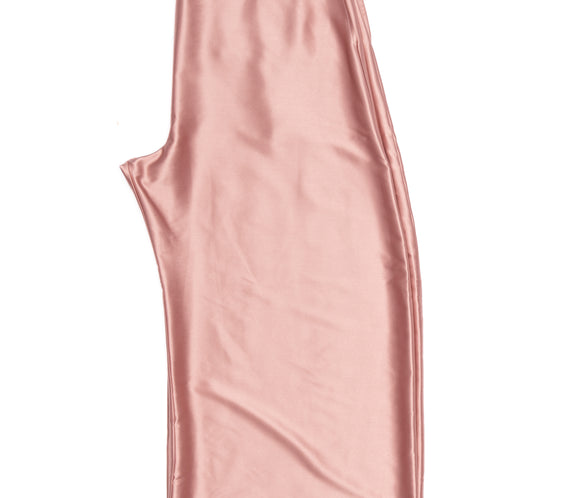 Clay Pink Silk Baggy Wide-Leg Pants