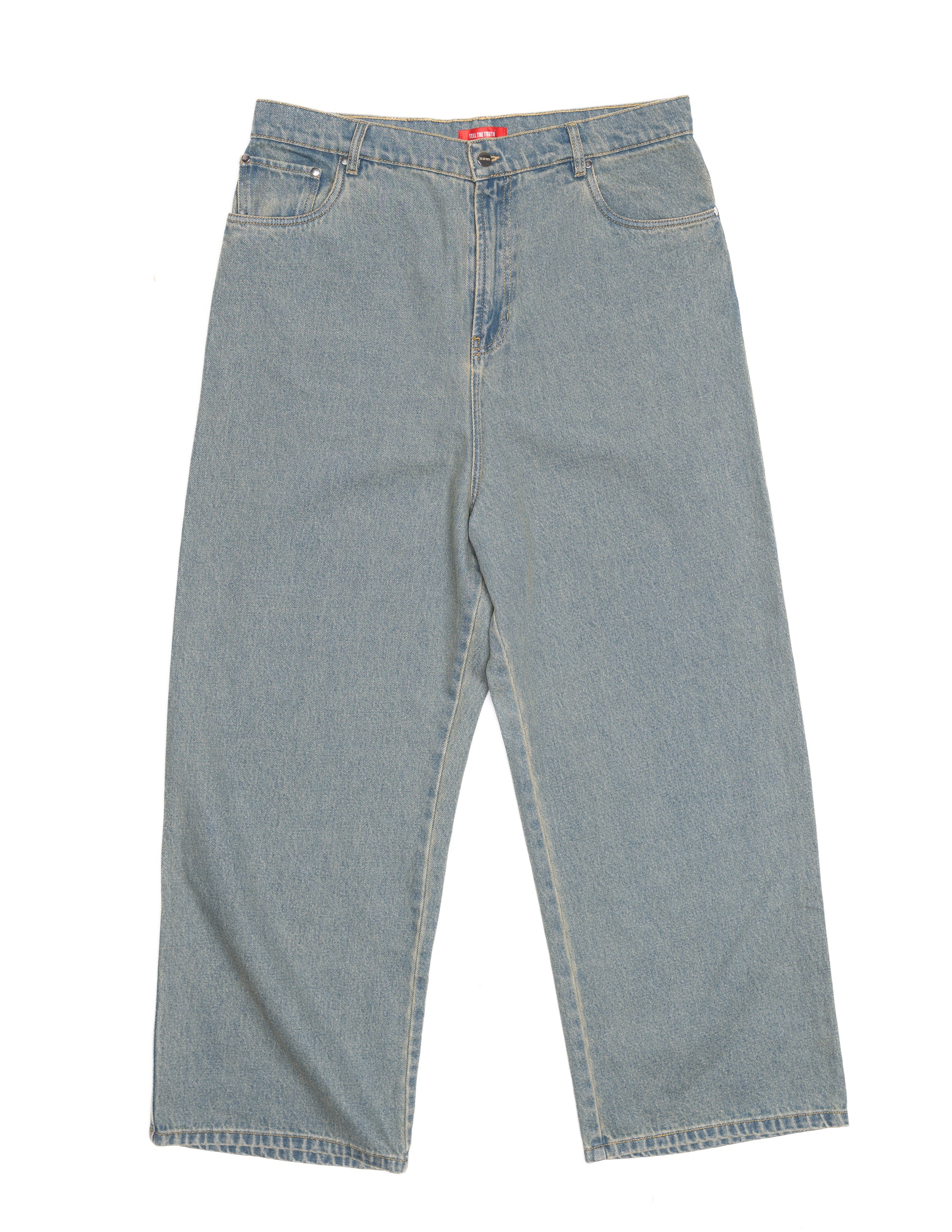 Honey Blue Vintage Wash Denim Baggy Pants